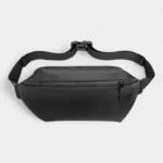 The Aviemore nylon bum bag in black, front view