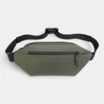 The Aviemore nylon bum bag in green, front view