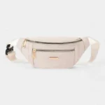 The Grasmere bum bag in beige, front view