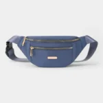 The Grasmere bum bag in blue, front view