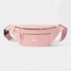 The Grasmere - The Grasmere bum bag in pink, front view The Grasmere bum bag in pink, front view