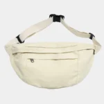 The Keswick canvas bum bag in beige, front view