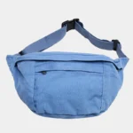 The Keswick canvas bum bag in blue, front view