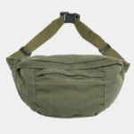 The Keswick canvas bum bag in green, front view
