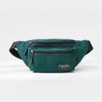 The Pickering corduroy bum bag in green, front view