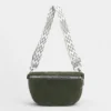The Skipton corduroy bum bag in green, front view